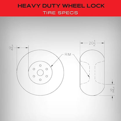 Equipment Lock Heavy Duty Wheel Lock - Image 7