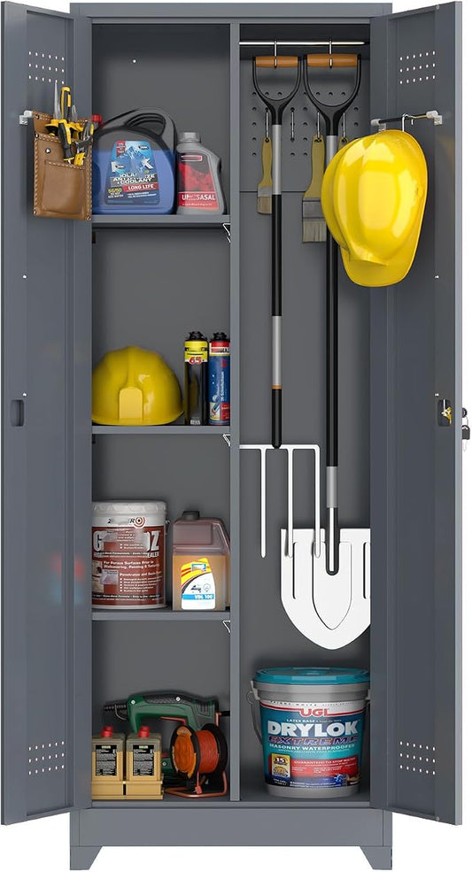 GREATMEET 65" H Metal Garage Storage Cabinets by GREATMEET