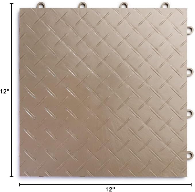 Big Floors RaceDeck Diamond Plate Design, Durable Interlocking Modular Garage - Image 8