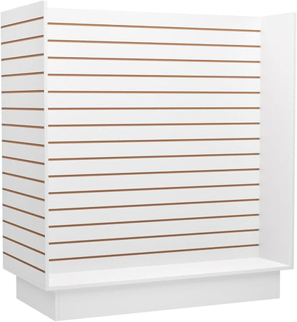 WISDOMFUR H-Unit Slatwall Gondola Display – 4 ft White Freestanding Retail by Unknown