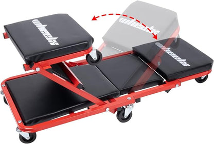 Mechanic Creeper 36 Inches 2 Modes Z Seat 340 lbs Capacity, Foldable Garage - Image 2
