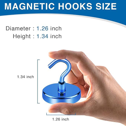 LOVIMAG Magnetic Hooks for Cruise Cabins, 110lbs Blue Magnetic Hooks for - Image 3