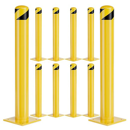 Safety Bollard Post, 36 Inch Height Steel Bollards, 4.5 Inch Diameter Parking by SpecializeinYourNeeds