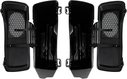 XFMT 5" Stretched Saddlebags Extended Saddle Bags W/ 6x9 Speaker Llids Black - Image 6