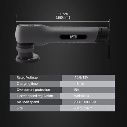 Cordless Mini Polisher, SPTA 12V Cordless Polisher - Image 6