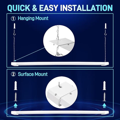hykolity 4 Pack 4FT Linkable LED Shop Light - Image 3
