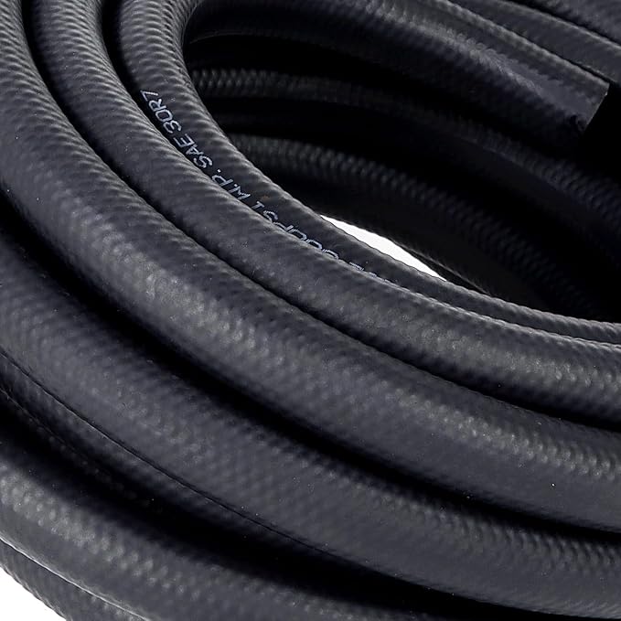 LokoCar Rubber Fuel Hose Line Push Lock 5/8" ID SAE 30R7 NBR 25ft 300PSI Black - Image 8