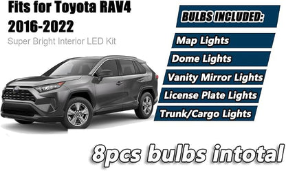 8 Piece CooL White LED Interior Lights Kit - Image 2