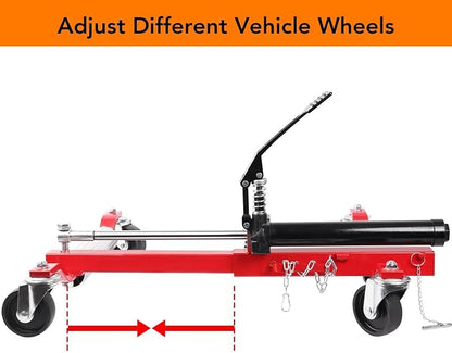 4 Pcs Car Wheel Dolly with Hydraulic Tire Jack, 1500LBS Capacity Trailer Dolly - Image 5