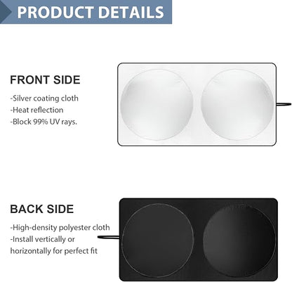 Windshield Sun Shade with Storage Pouch - Image 3