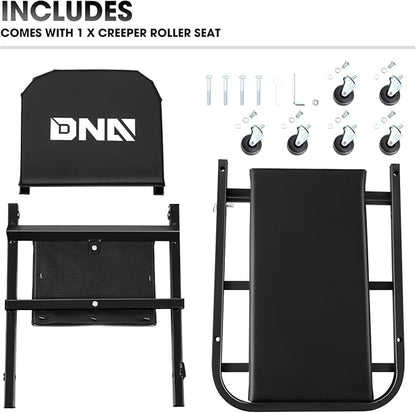 DNA MOTORING 40 Inches Folding 2 in 1 Rolling Z Creeper, Adjustable Roller - Image 2
