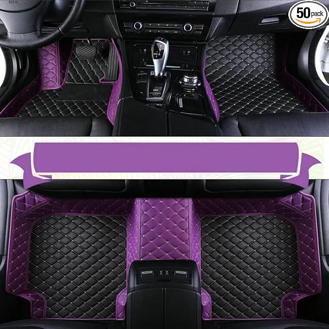 TAHALICustom Colors Car Floor Mats Black Pink by Unknown