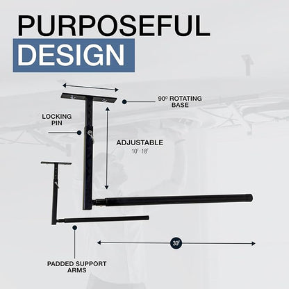 StoreYourBoard Adjustable Kayak Ceiling Rack – Hi Port 2 Garage Ceiling Kayak - Image 2