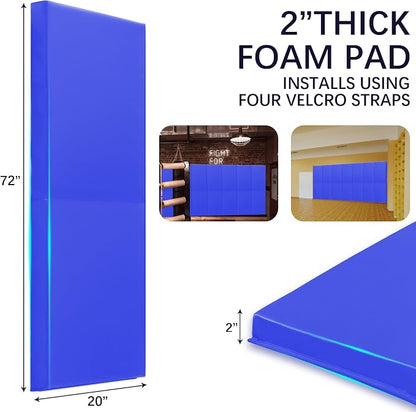 PROGOAL 60"/72" High Gym Wall Padding 2"/4" Thick Foam Basketball Court Wall - Image 5