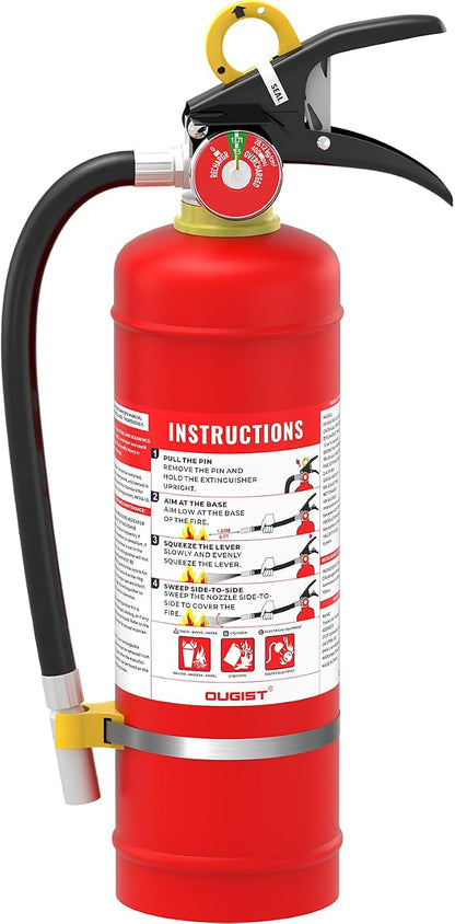 ABC Dry Powder Fire Extinguisher, 4.4 lb – 2-A:10-B：C Rated by Ougist