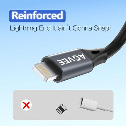 AGVEE 2 Pack 3ft Coiled Short USB-C to Lightning Charging Cable 30W PD Fast - Image 6