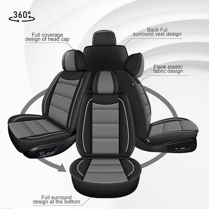 YORKNEIC Leather Car Seat Covers Fit - Image 7