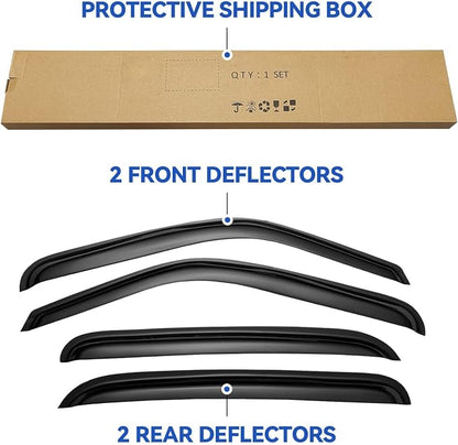 Window Visors Rain Guards for 2001-2007 Chevy Silverado/GMC Sierra, Window Vent - Image 6