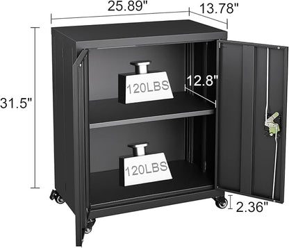 GREATMEET Garage Cabinets with Wheels - Image 3