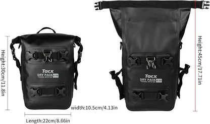 Motorcycle Tail Bag Front Bumper Bag, 10L Roll-top Waterproof Motor Saddle - Image 2