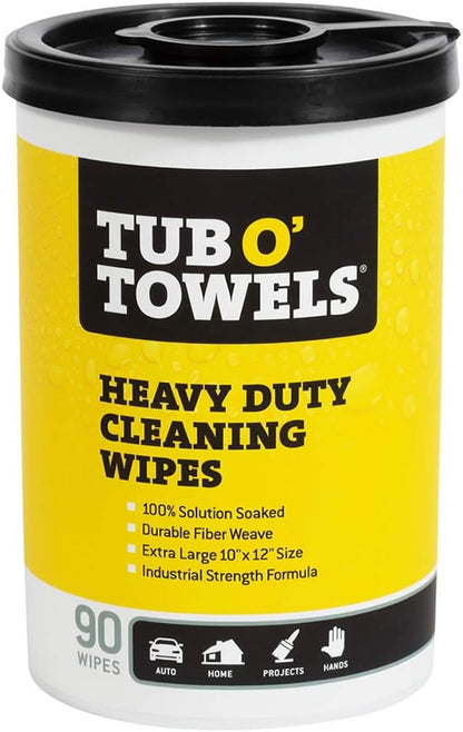Tub O Towels TW90 Heavy-Duty 10" x 12" Size Multi-Surface Cleaning Wipes by TubOTowels