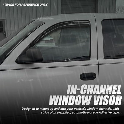 Auto Dynasty 2Pcs Carbon Fiber Pattern Window Visors Compatible - Image 3