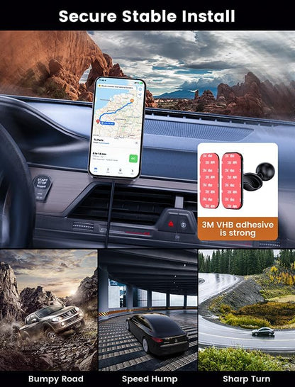MOKPR for Magsafe Car Mount Charger-15W Wireless Car Charger-Magnetic Car Phone - Image 4