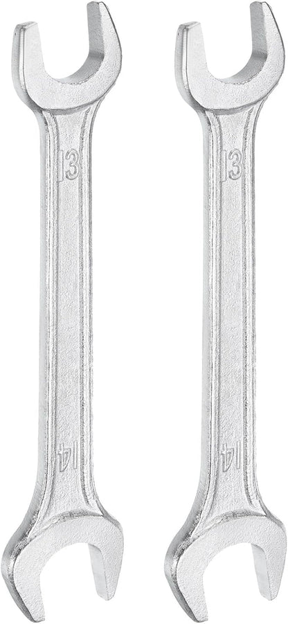 HARFINGTON 2pcs Double Open End Wrench 13mm x 14mm Metric 15 Degree Offset by HARFINGTON