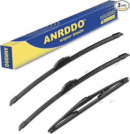 3 Wipers Factory Replacement For 2004 2005 2006 2007 2008 2009 Toyota Prius by ANRDDO
