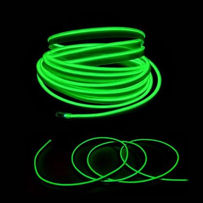 El Wire Green Interior Car LED Strip Lights, 10M Neon Wire USB 5V - Image 3