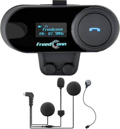 FreedConn 1pcs TCOM-SC Bluetooth Motorcycle Headset, 2-3 Riders Helmet by FreedConn