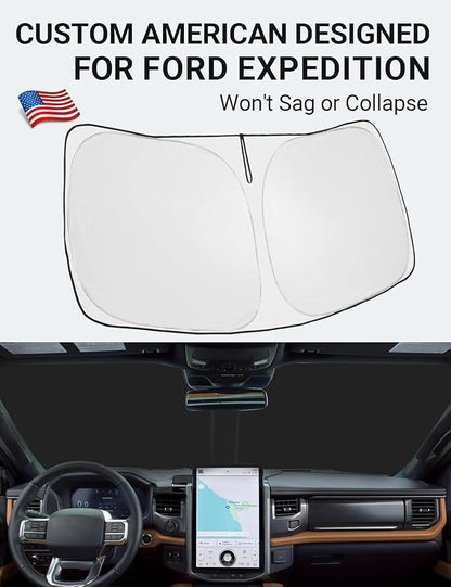 Proadsy for Ford Expedition 2018-2024 2025 Windshield Sun Shade 4-Layer - Image 2