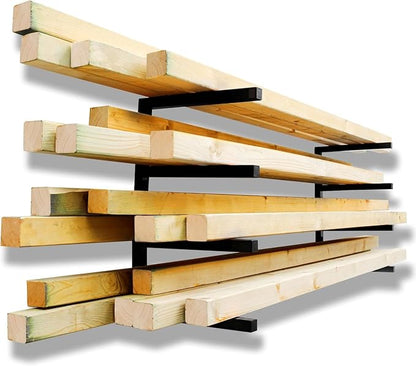​Lumber Storage Rack Metal Shelf Brackets, Sturdy Multipurpose Racking - Image 2