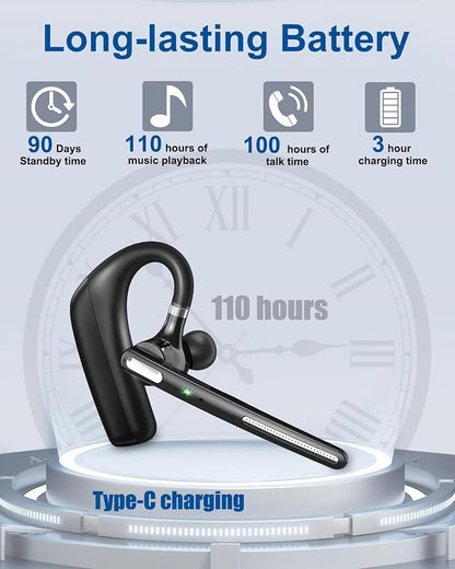 Bluetooth Headset V5.4, Wireless Bluetooth Earpiece - Image 2