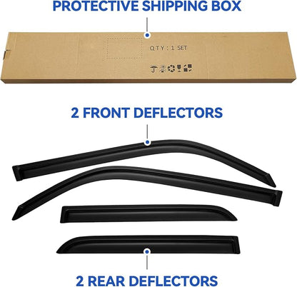 Window Visors Rain Guards for 2010-2024 Toyota 4Runner, Out-Channel Window Vent - Image 5