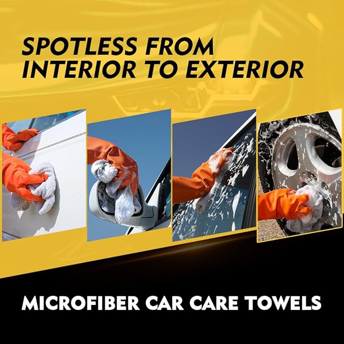 HOMEXCEL White Microfiber Cleaning Cloth 50 Pack, 12.5 x 12.5 inch Microfiber - Image 4