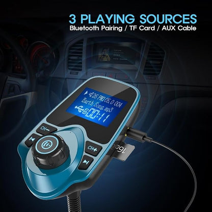 Nulaxy Bluetooth Car FM Transmitter Audio Adapter Receiver Wireless Handsfree - Image 5
