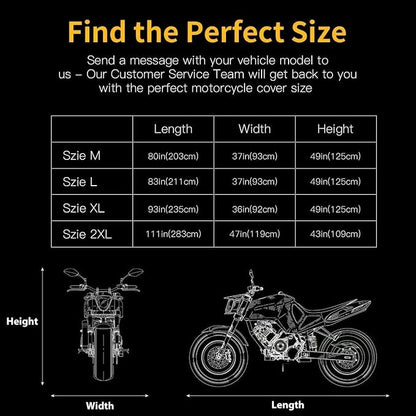 Coverado Motorcycle Cover Waterproof, All Weather Protection Outdoor Full - Image 6