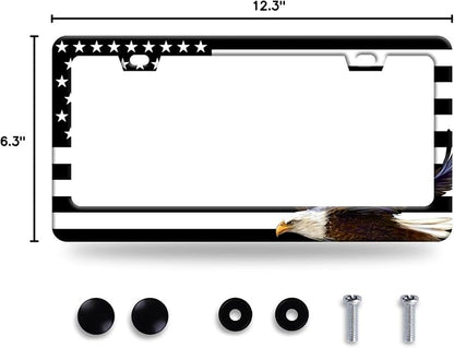 American Flag and Eagle License Plate USA Flag License Plate Stainless Steel - Image 8