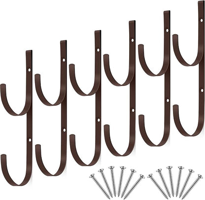 6 Pieces Pool Pole Hook Hanger Swimming Metal Brackets Pool Hook by HOTOP