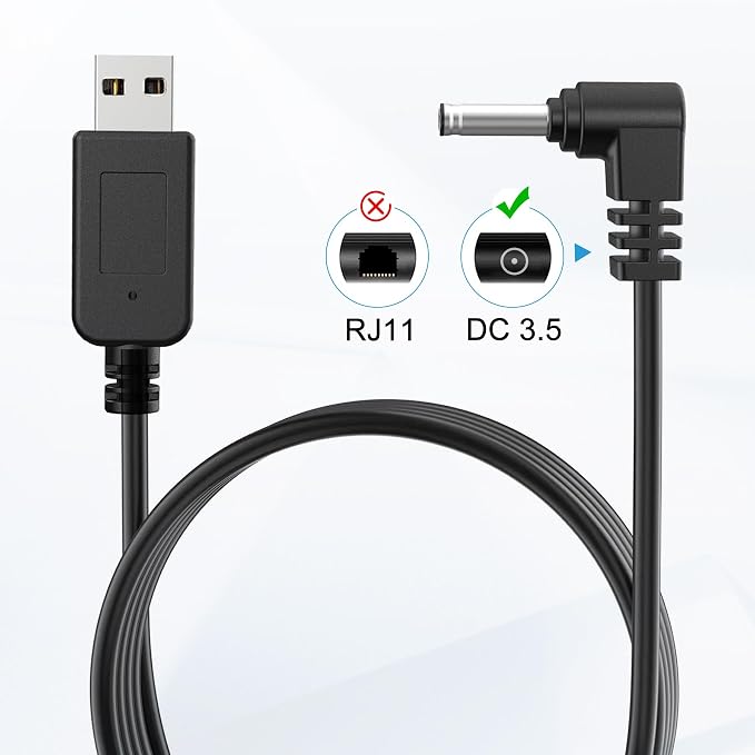 Radar Detector Cable, USB to DC3.5 Plug Cord, Replacement Radar Detectors Power - Image 4