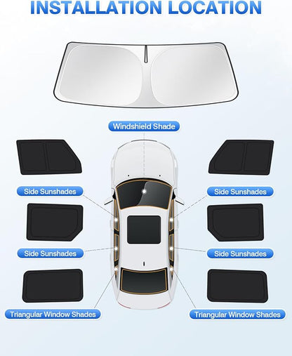 Windshield Sun Shade for 2021-2025 2026 Ford Bronco 4 Door Side Rear Window - Image 6