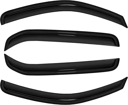 4pc Sun Rain Guards Window Visor Wind Deflector Compatible - Image 2