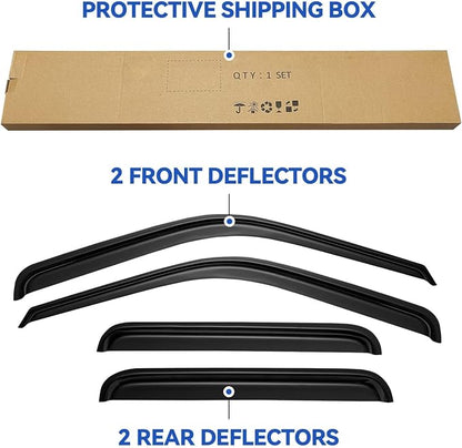 Window Visors Rain Guards for 1999-2016 Ford F250 F350 F450 F550 Super Duty - Image 6
