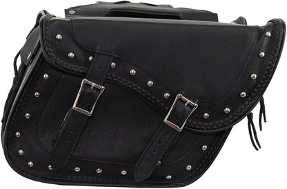 GARGOYLE BELLS Genuine Leather Motorcycle Saddle Bags Motorcycle Luggage Bag - Image 6