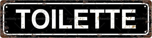 TOILETTE Non-Embossed Vintage Metal Tin Street Sign Bar Cafe Garage Cave Home by Unknown