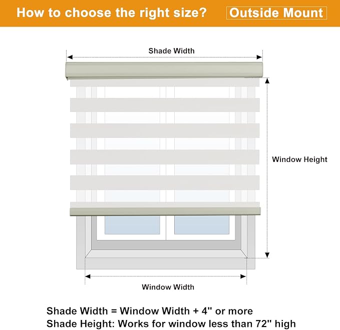 Persilux Cordless Zebra Blinds for Windows Free-Stop Roller Windows Shades Dual - Image 8