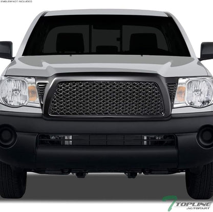 Matte Black Dragon Mesh Front Hood Bumper Grill Grille Gurad Guard ABS - Image 2