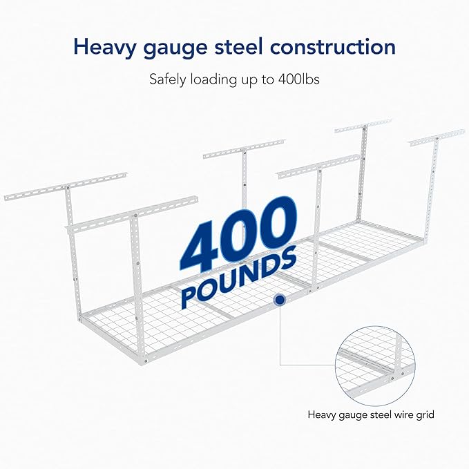 FLEXIMOUNTS 2x8 Overhead Garage Storage Rack, Adjustable Storage Organization - Image 3