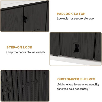 KINYING Outdoor Storage Shed, 57 Cu.ft Vertical Outdoor Storage Cabinet - Image 7
